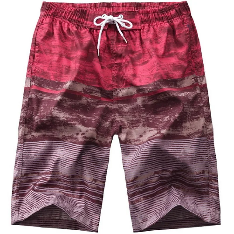 Men's Geometric Print  Beachwear Shorts