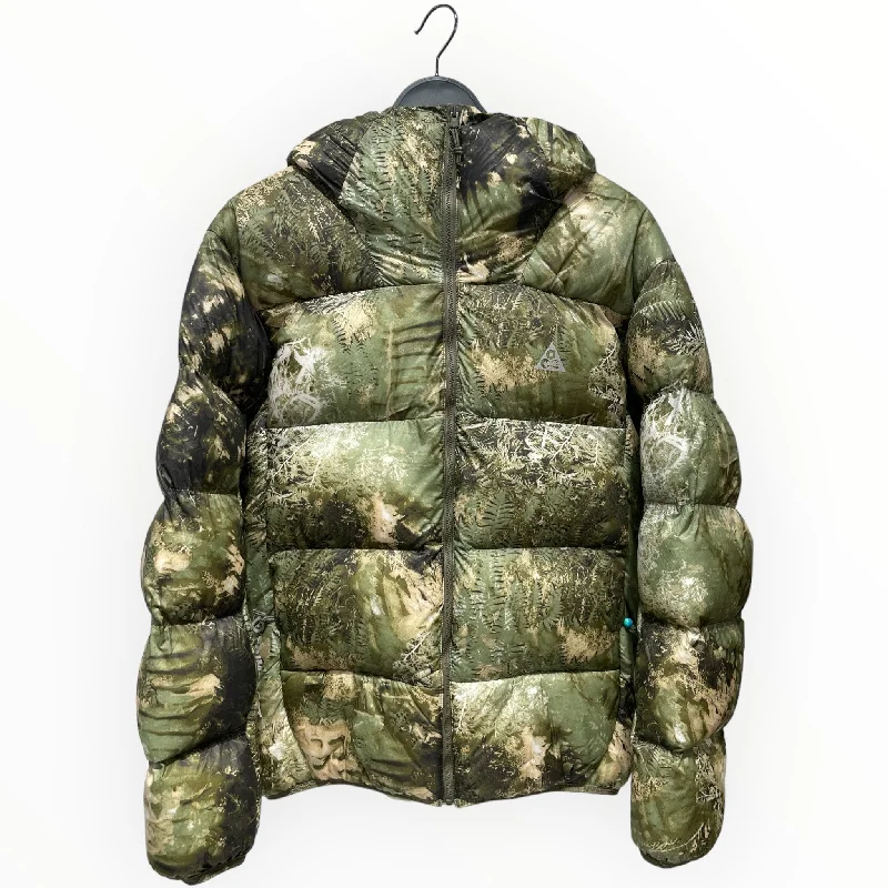 NIKE ACG/Puffer Jkt/S/Nylon/GRN/Camouflage/