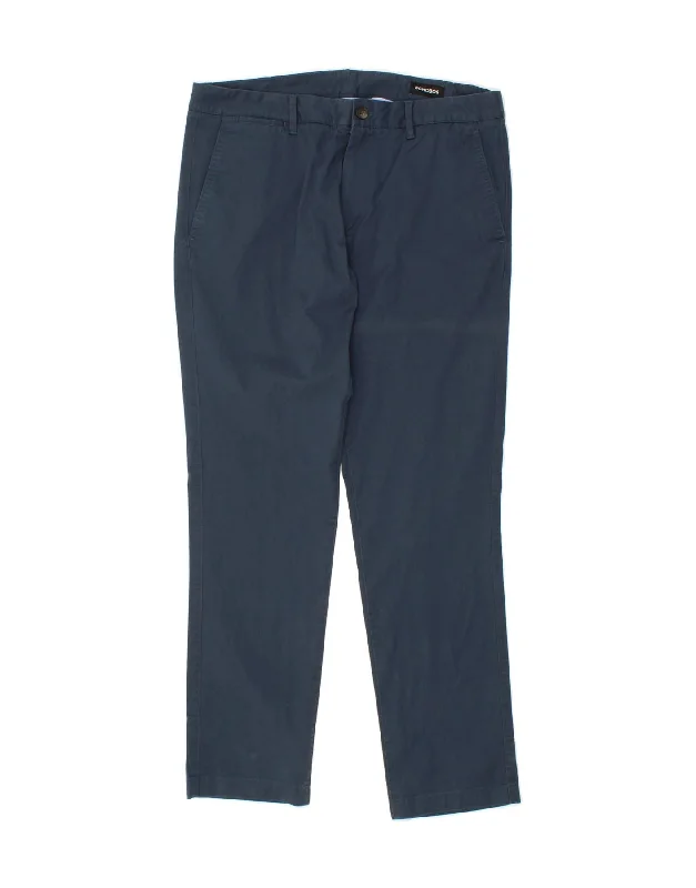 BONOBOS Mens Slim Chino Trousers  W35 L32 Navy Blue Cotton