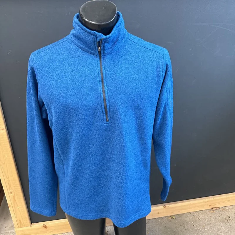 Avia - Men's Half-Zip Sweater Fleece: Blue-men-LG