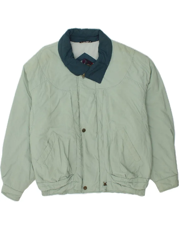 NEW FAST Mens Bomber Jacket IT 54 2XL Green Polyamide