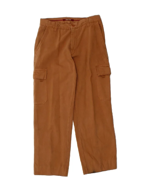 CARRERA Mens Straight Cargo Trousers W34 L29 Brown Cotton