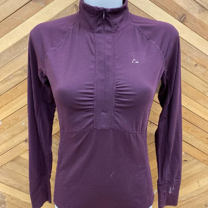 Paradox - Women's 1/4-Zip Base Layer Top: Purple-women-XS