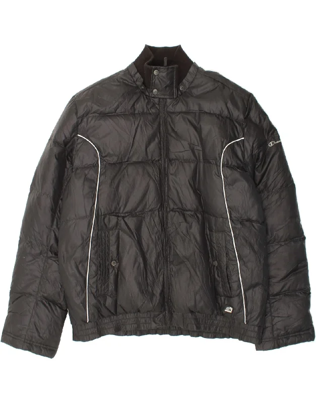 CHAMPION Mens Padded Jacket UK 44 2XL Black Polyester