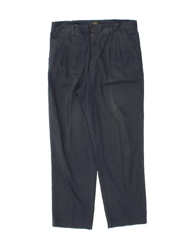 PAUL & SHARK Mens Pegged Chino Trousers IT 52 XL W38 L30 Navy Blue Cotton