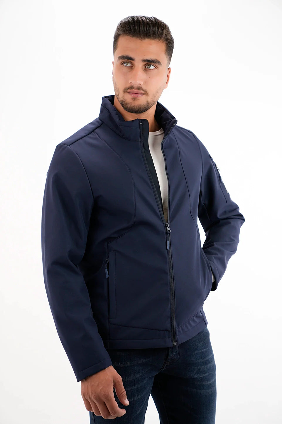 Simple Navy Puffer Jacket