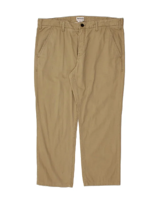 TIMBERLAND Mens Slim Chino Trousers W38 L27 Beige Cotton