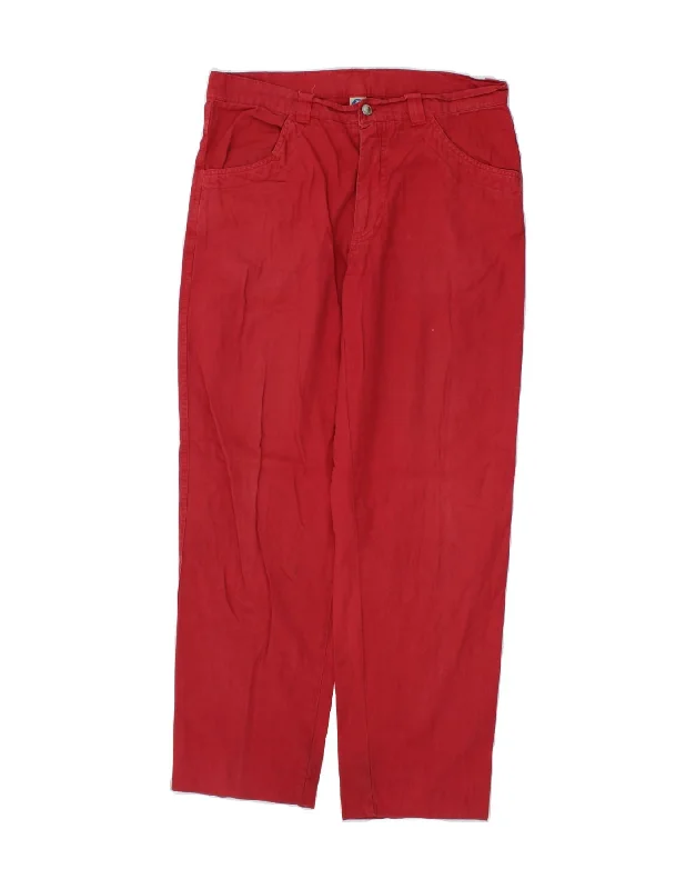 NORTH SAILS Mens Straight Casual Trousers W32 L30 Red