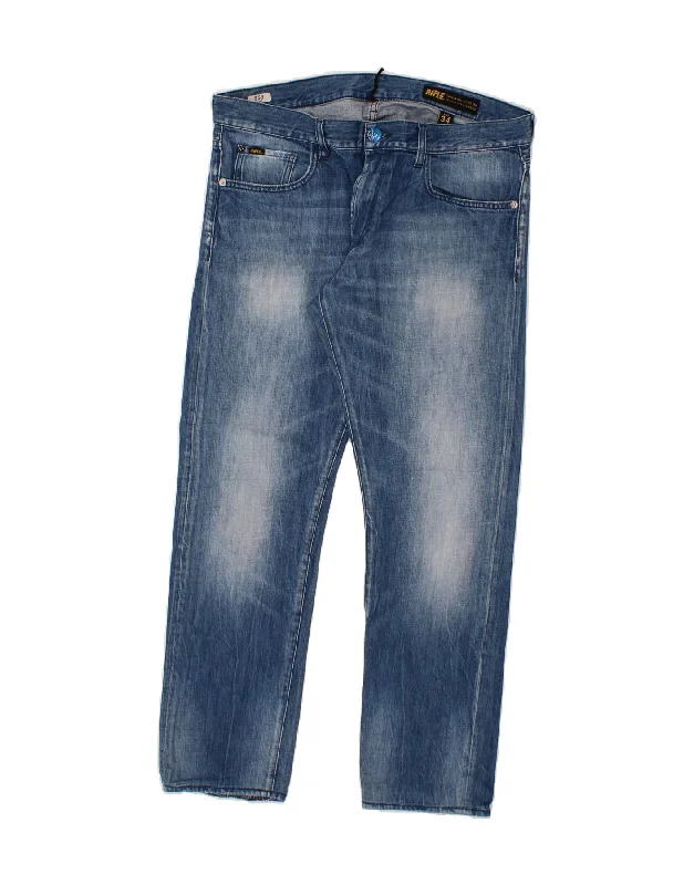 RIFLE Mens Slim Jeans W34 L30 Blue Cotton