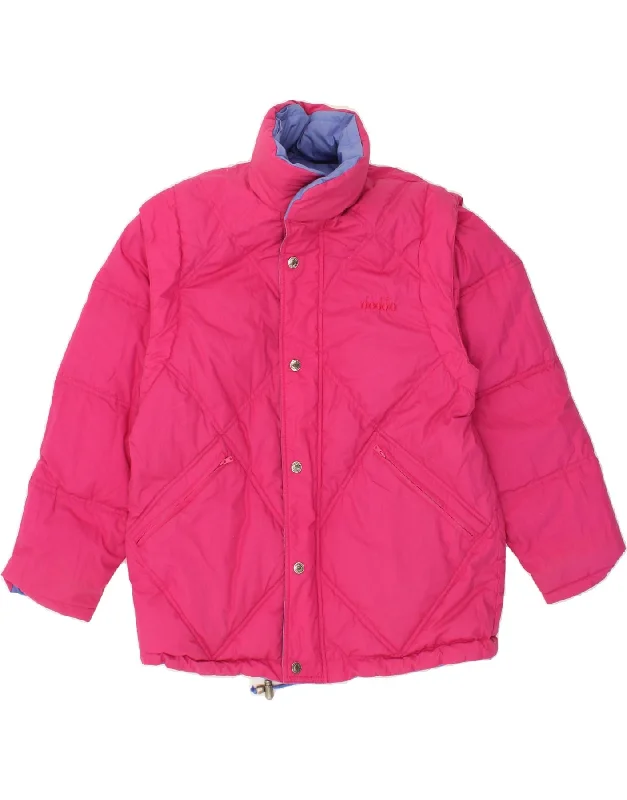 DIADORA Mens Reversible Padded Jacket UK 34 XS Pink Colourblock Polyester