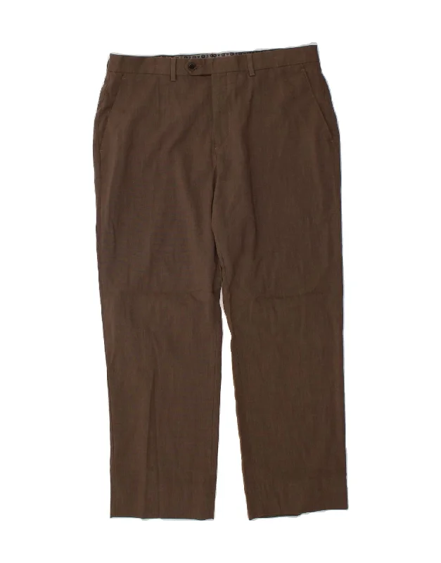 MICHAEL KORS Mens Straight Chino Trousers W34 L27 Brown