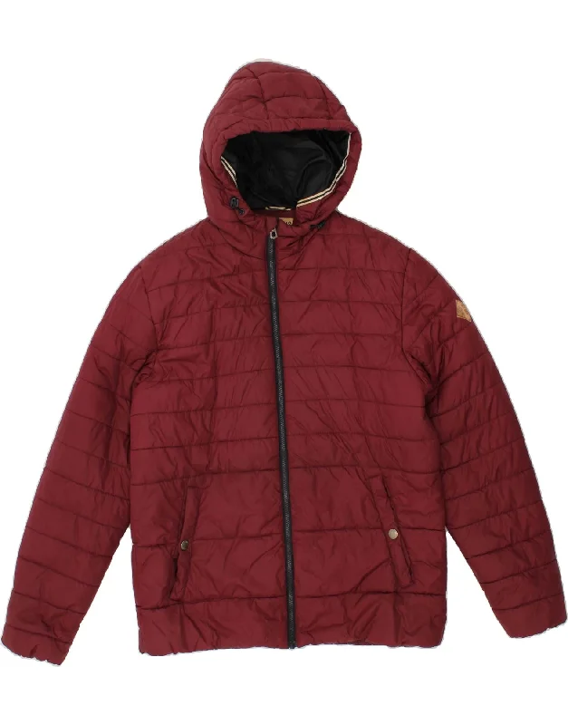 JACK & JONES Mens Hooded Padded Jacket UK 42 XL Red