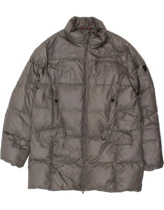 CONTE OF FLORENCE Mens Padded Coat UK 46 3XL Grey Polyester