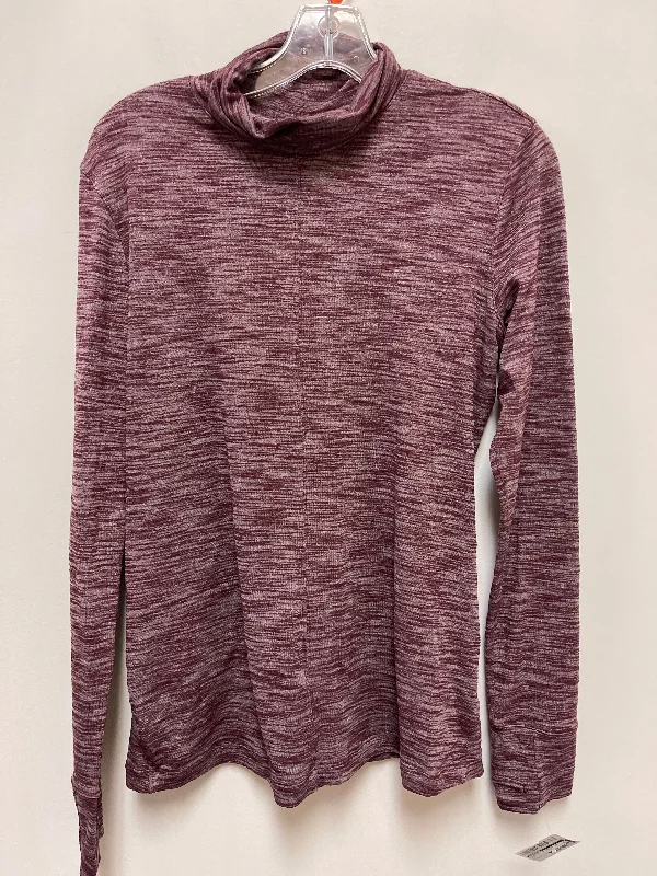 Athletic Top Long Sleeve Collar By Lululemon In Red, Size: 8