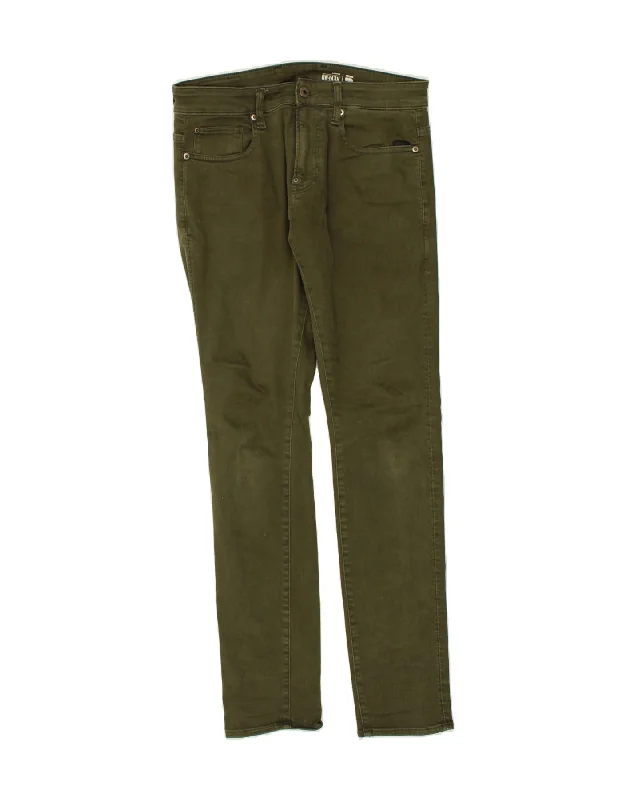 G-STAR Mens Revend Skinny Jeans W32 L32 Green Cotton