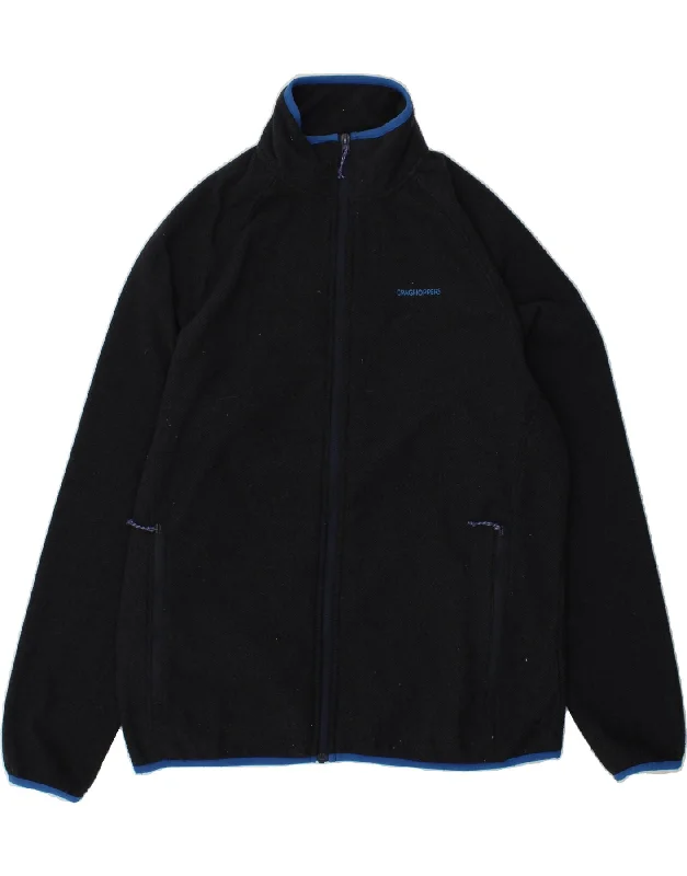 CRAGHOPPERS Mens Fleece Jacket UK 40 Large Navy Blue Polyester