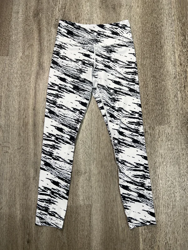 Athletic Leggings By Zyia In Black & White, Size: S