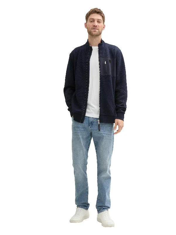 Tom Tailor Navy Jacket With Stand Up Collar