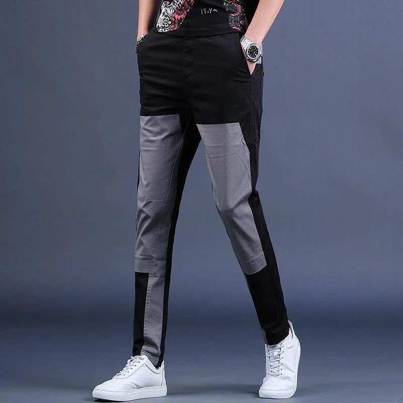 Men's Summer Patchwork Casual Cotton Pants