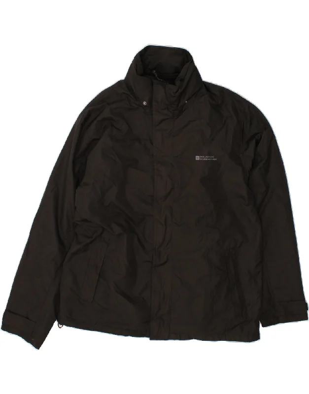 MOUNTAIN WAREHOUSE Mens Rain Jacket UK 40 Large Black Polyester