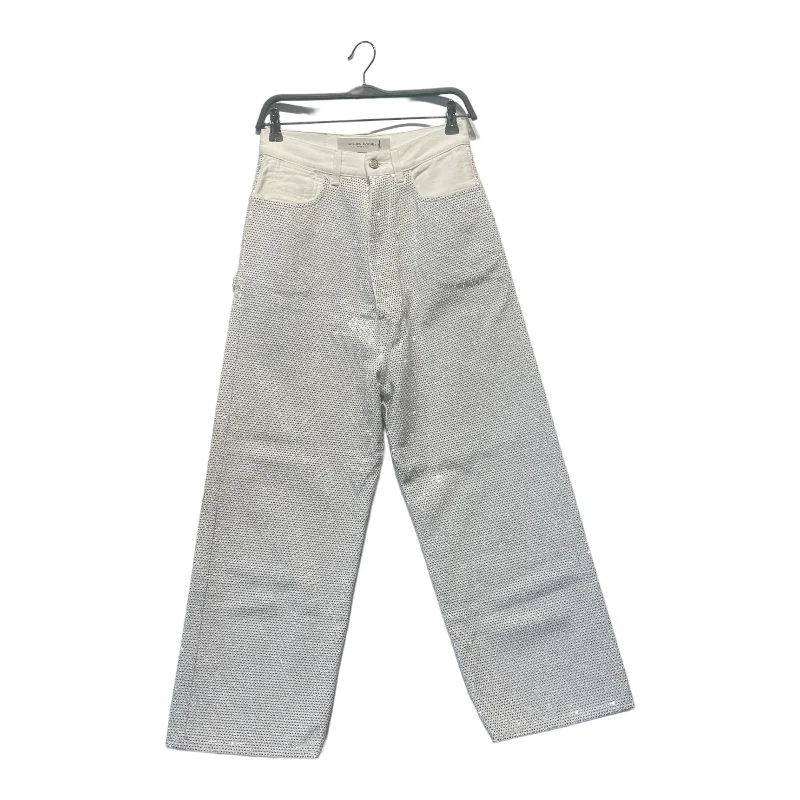 GOLDEN GOOSE/Wide Leg Pants/25/Denim/WHT/crystal pants