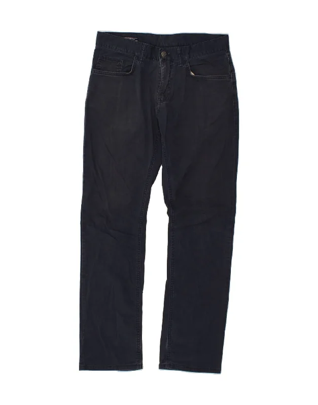 TOMMY HILFIGER Mens Straight Casual Trousers W32 L32 Navy Blue