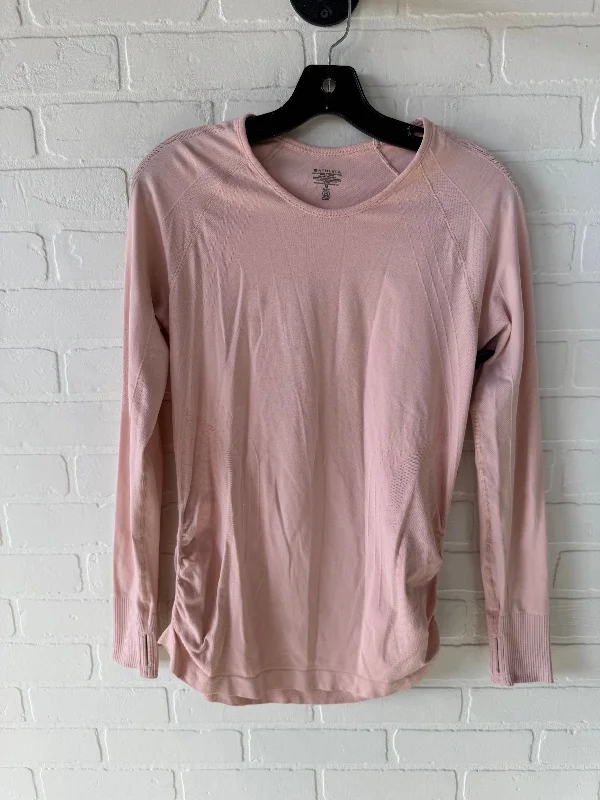 Athletic Top Long Sleeve Crewneck By Athleta In Pink, Size: M