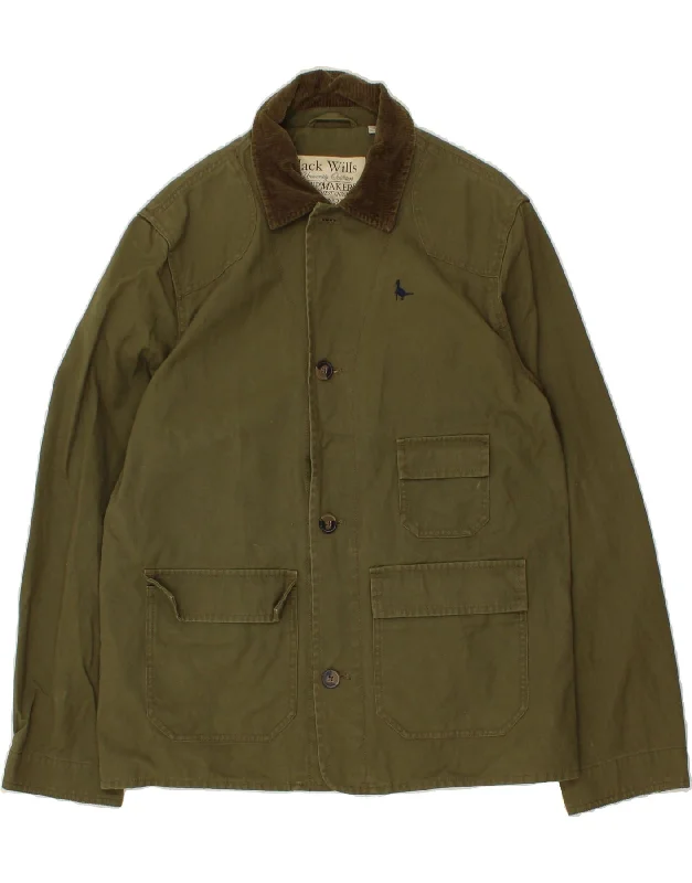 JACK WILLS Mens Utility Jacket UK 40 Large Khaki Cotton