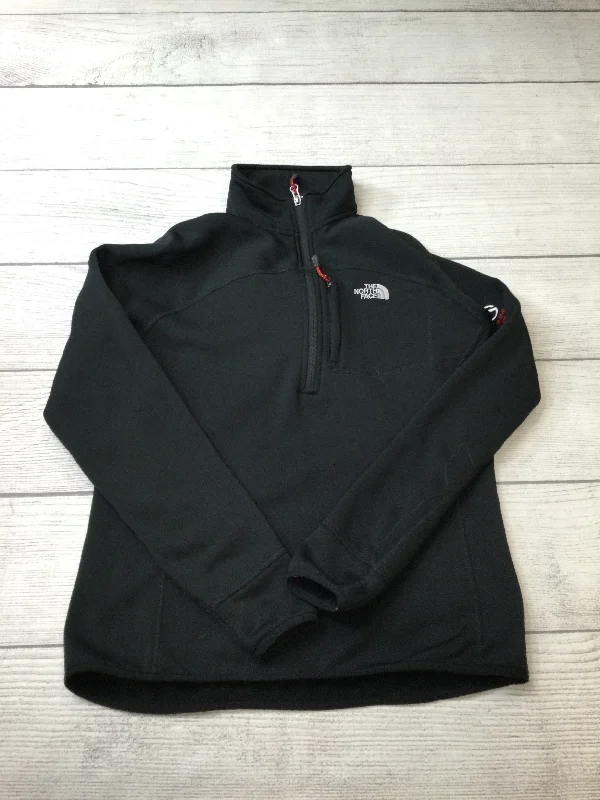 Athletic Top Long Sleeve Collar By The North Face In Black, Size: L