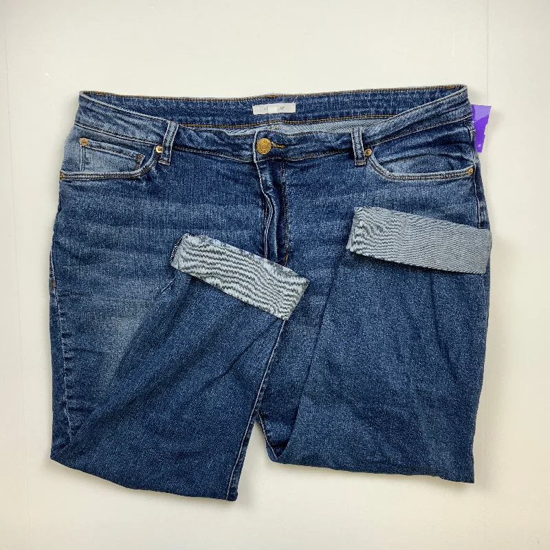 Blue Denim Jeans Cropped Sts Blue, Size 18