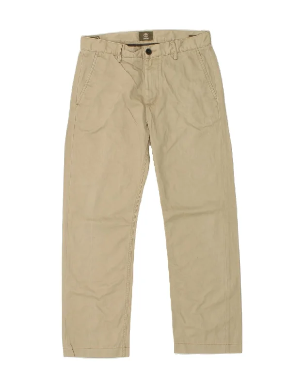 TIMBERLAND Mens Lynn Straight Chino Trousers W32 L29  Beige Cotton