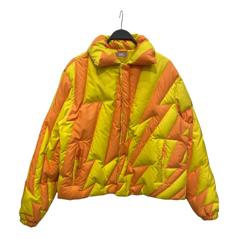 ERL/Puffer Jkt/L/Polyester/YEL/All Over Print/YELLOW LIGHTNING