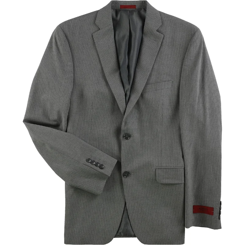 Alfani Mens Mini-Pinstripe Two Button Blazer Jacket, Grey, 38 Regular