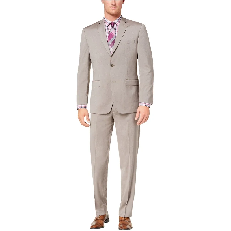 Marc New York Mens Classic Fit Stretch Two Button Formal Suit, Beige, 38 Short / 31W x 30L