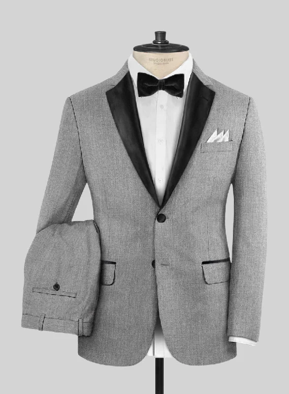 Napolean Stretch Gray Wool Tuxedo Suit