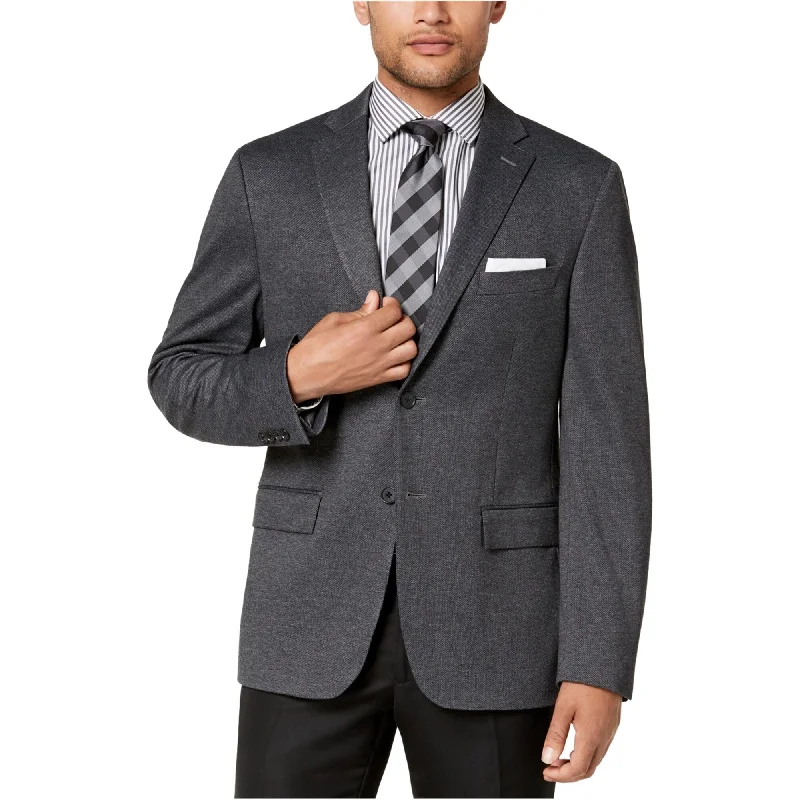 Ryan Seacrest Mens Sport Two Button Blazer Jacket, Grey, 44 Long