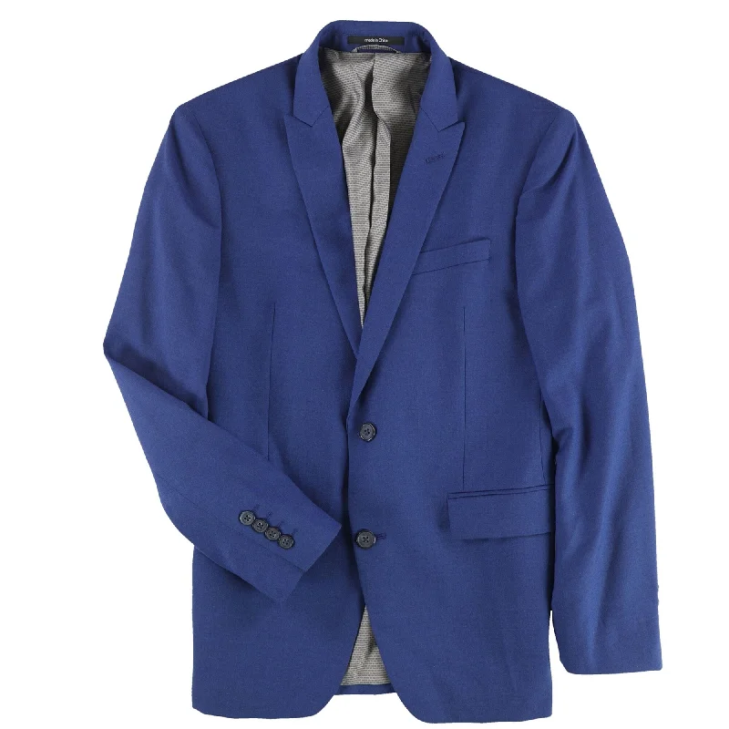 bar III Mens Professional Two Button Blazer Jacket, Blue, 36 Short