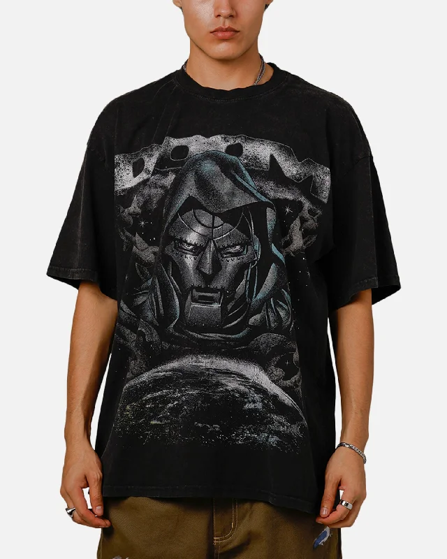 Goat Crew Marvel Doctor Doom No Rivals Vintage T-Shirt Black Acidwash