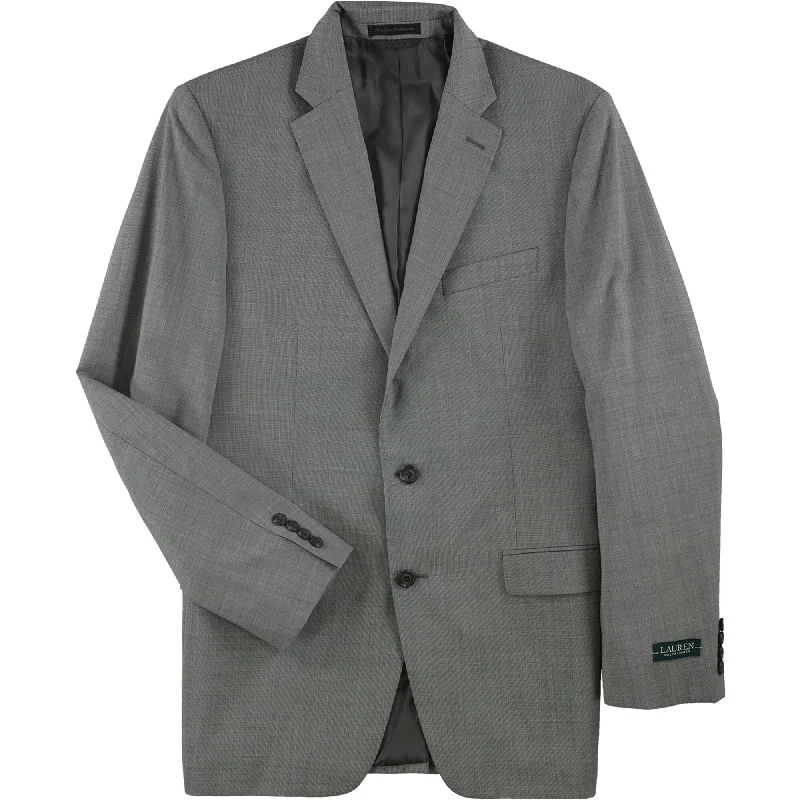 Ralph Lauren Mens Ultra Flex Two Button Blazer Jacket, Grey, 42 Long