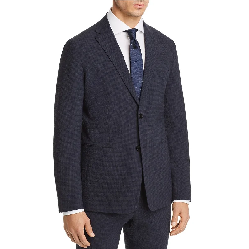 Theory Mens Gansevoort Two Button Blazer Jacket, Blue, 40 Regular