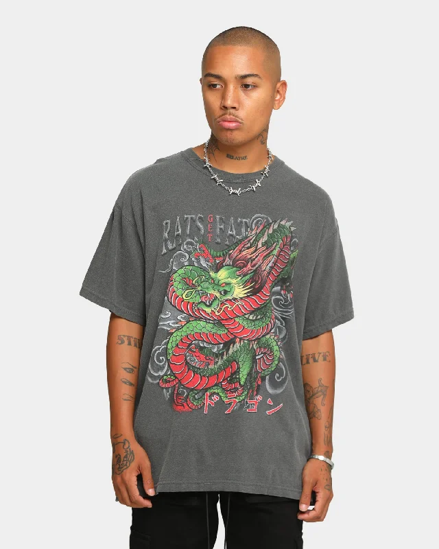 Rats Get Fat Men's Dragon Vintage T-Shirt Pepper