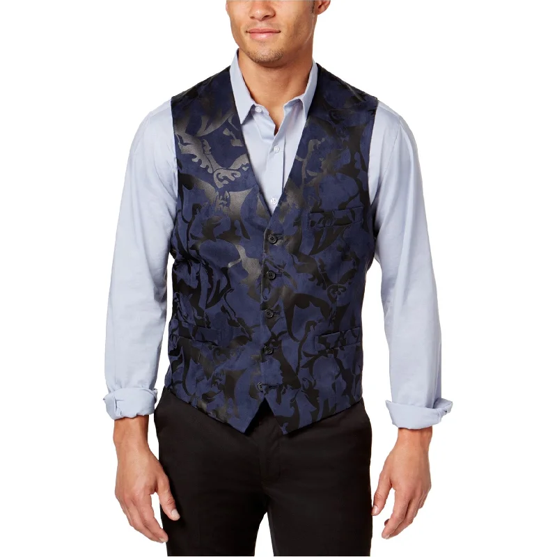 I-N-C Mens Faux Suede Five Button Vest