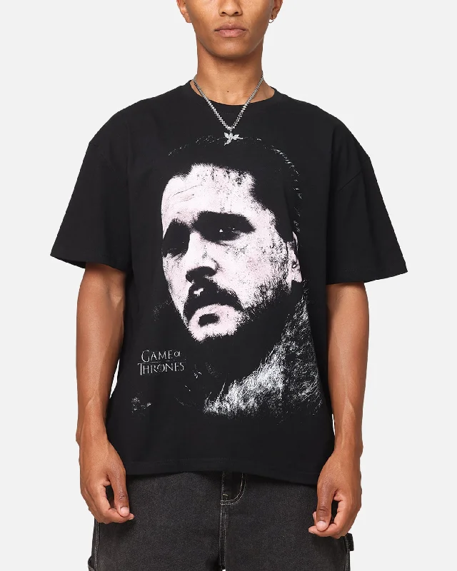 Goat Crew X Game Of Thrones Jon Snow Vintage T-Shirt Black Acidwash