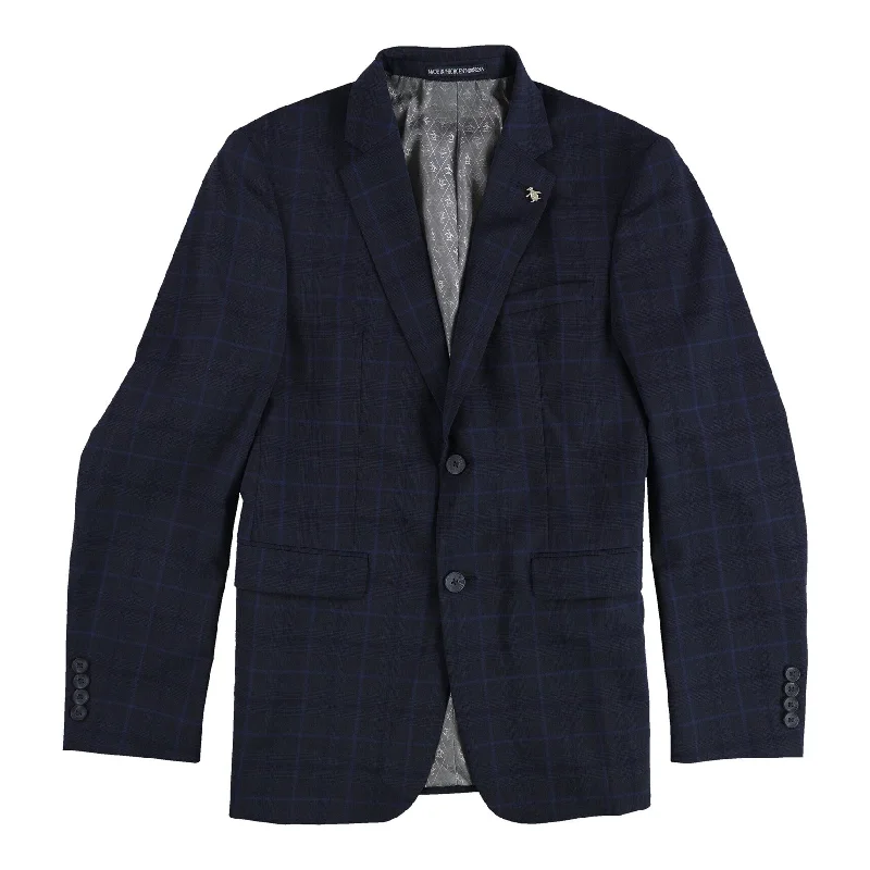 Original Penguin Mens Plaid Two Button Blazer Jacket