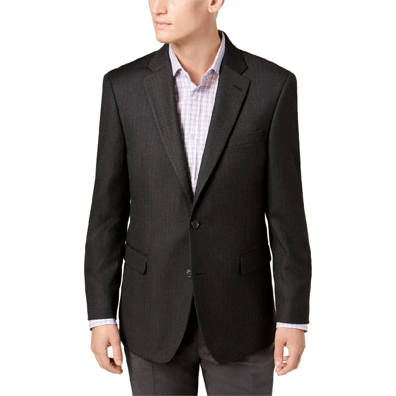 Tommy Hilfiger Mens Trevor Two Button Blazer Jacket, Grey, 40