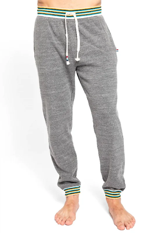 Men's Marigold Stripe Jogger In Heather Grey