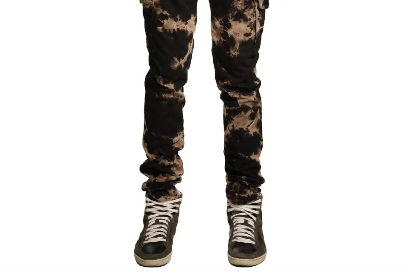 Preston Tie Dye Cargo Pant In Sandstorm