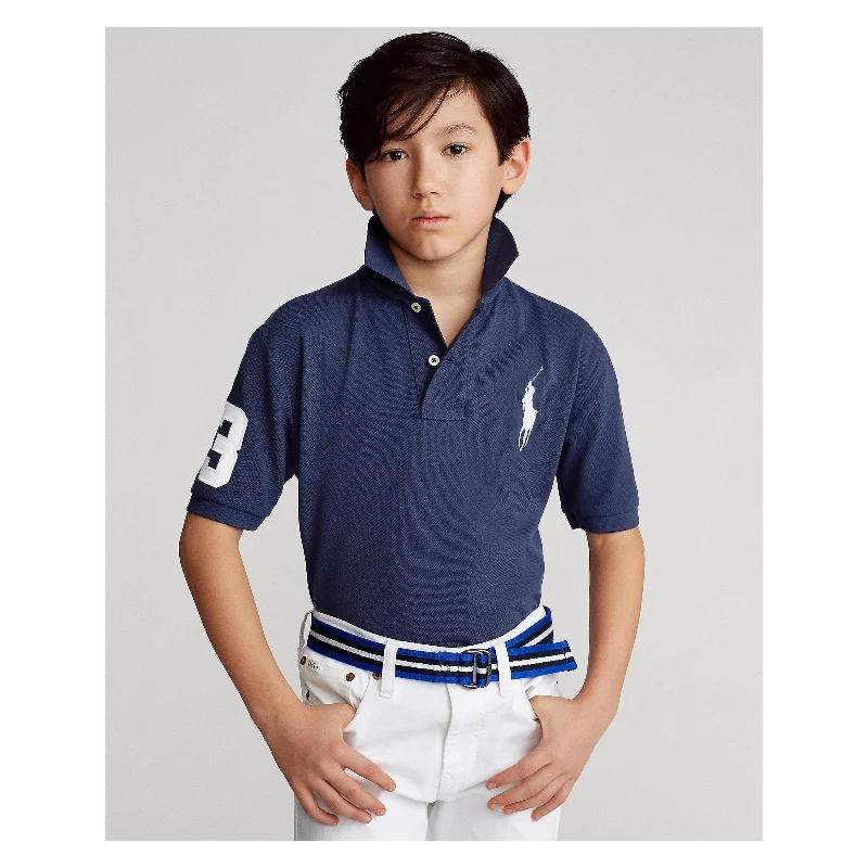 Navy Logo Patch Jr Polo