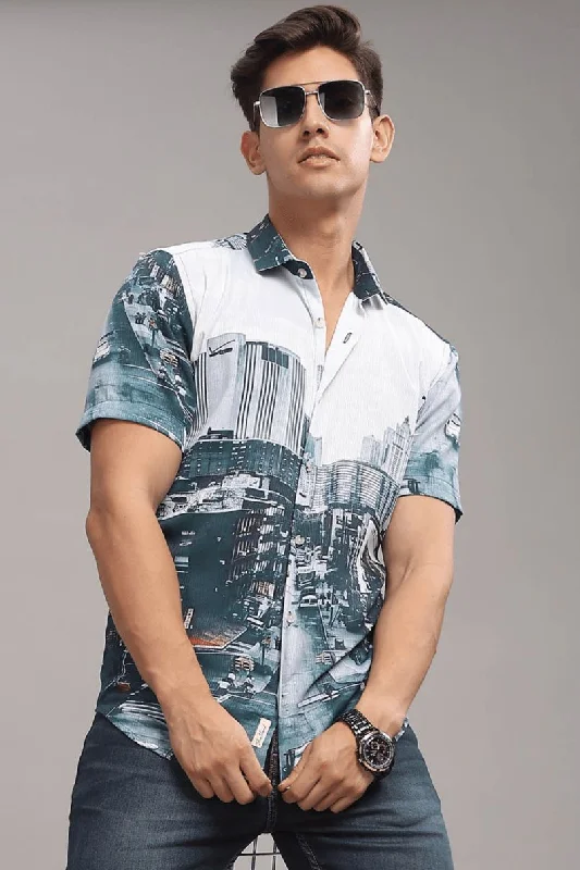 Street view Printed Shirt - Half - Wrinkle Free