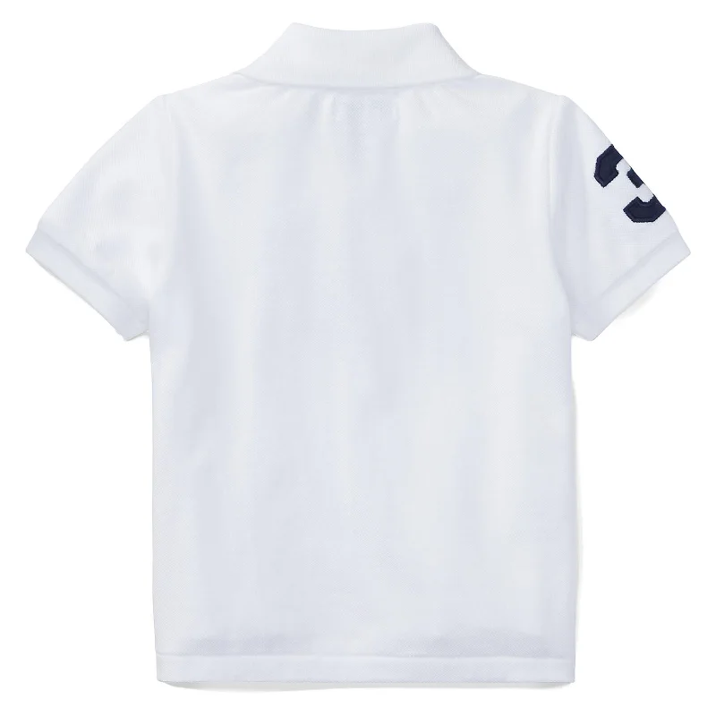 White Logo Patch Polo